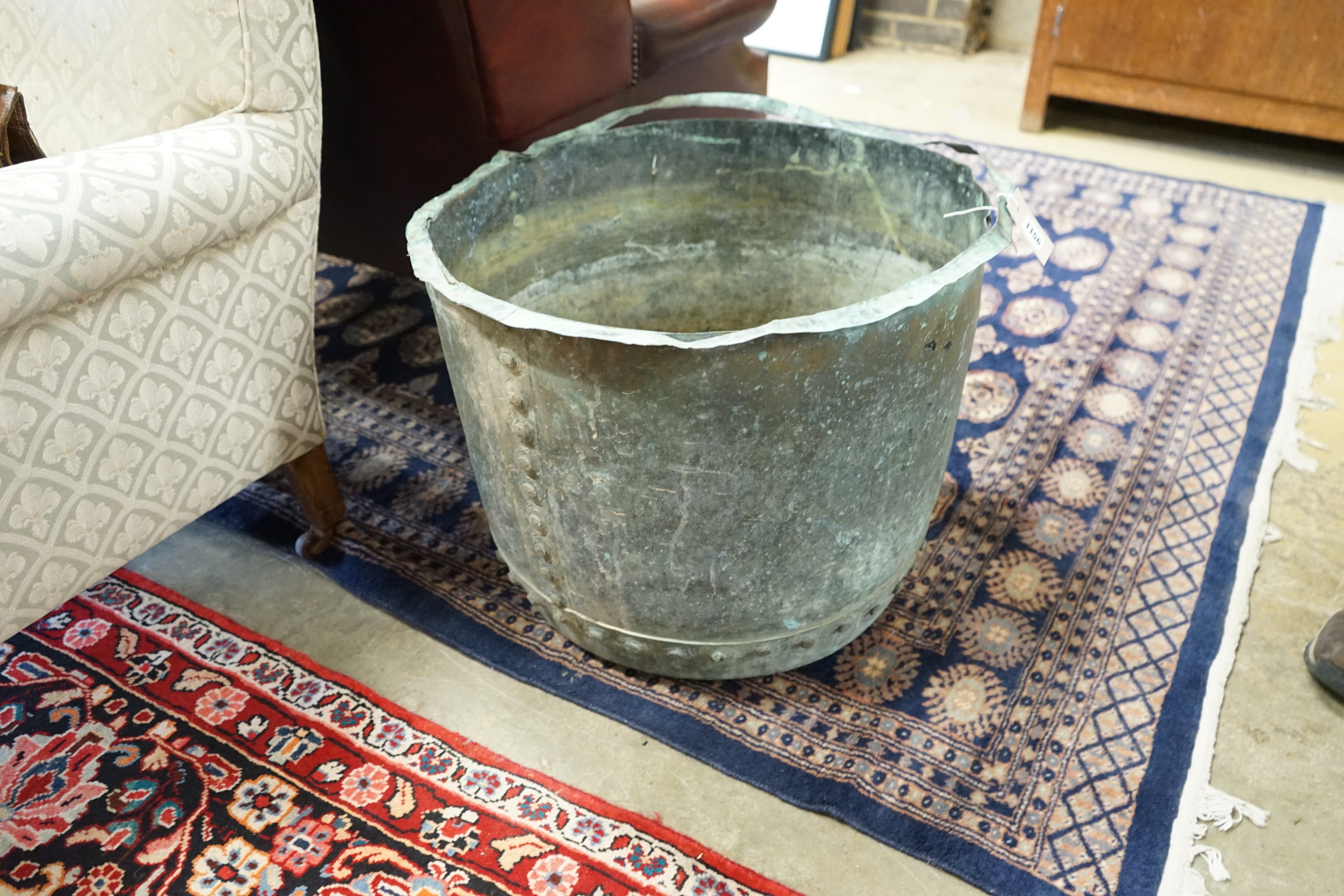 A Victorian copper copper, diameter 58cm, height 46cm